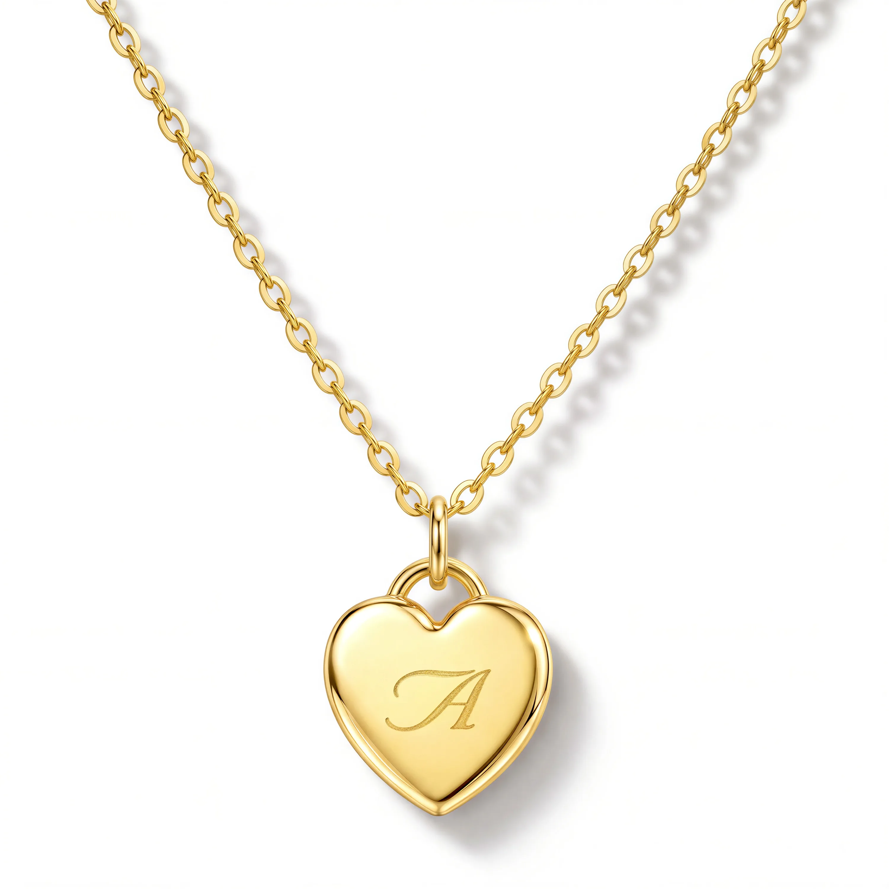 Bobisty Initial Necklace for Women Heart Pendant Necklace Stainless Steel Capital Initial Letter A-Z  Birthday Gifts for Women