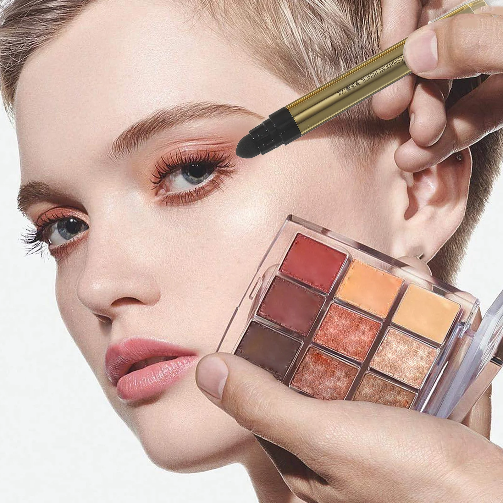 4 stücke Lidschatten Stifte Langlebig Wasserdicht Make-Up Stick Dual-Ended Lidschatten Buntstifte Frauen Kosmetik Werkzeuge Augen Make-Up