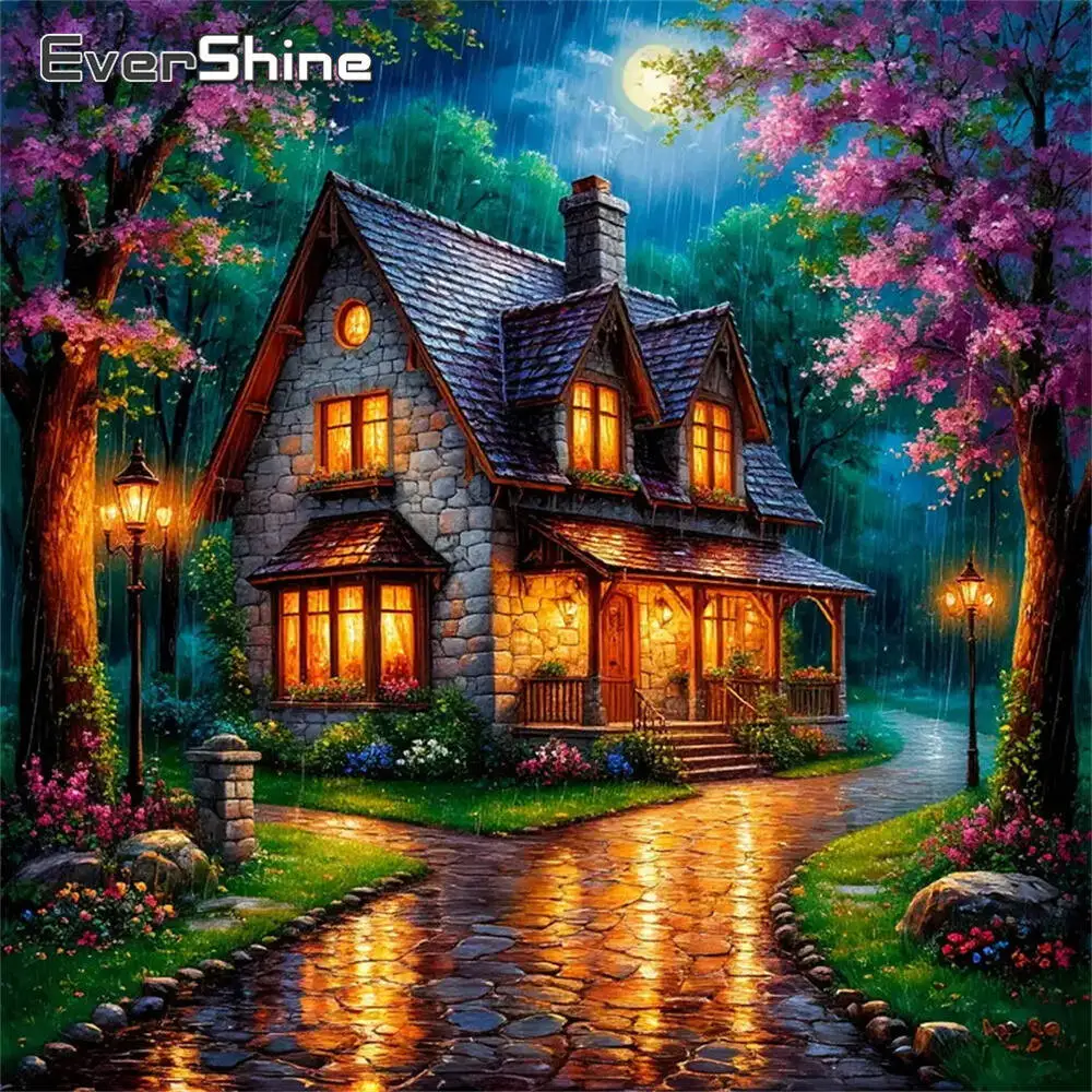 Evershine Diamant-Gemälde, Gänseblümchen, bunt, Acryl, Bastelbedarf, Diamant-Mosaik, DIY-Stickerei, Kindergeschenk