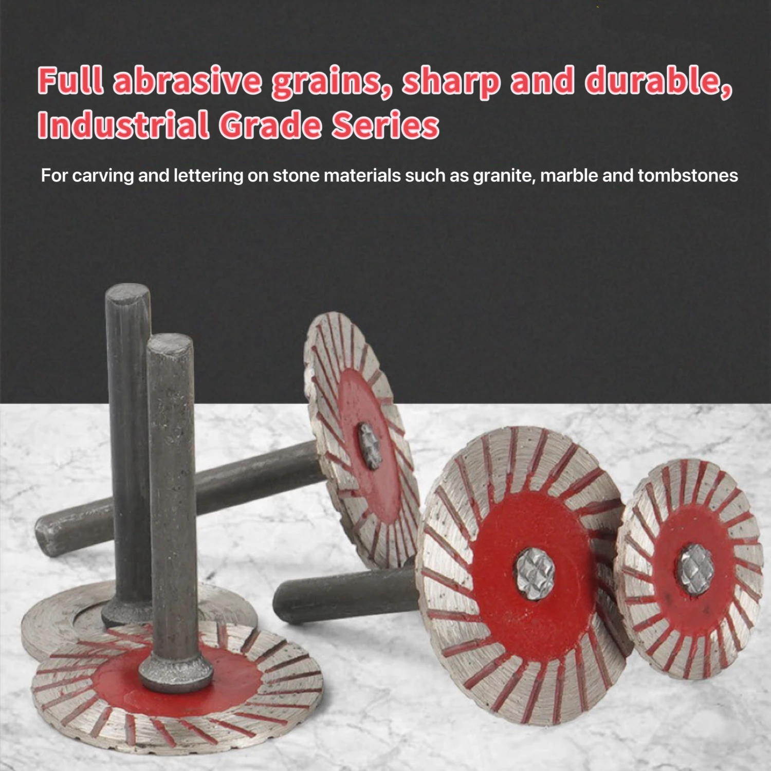Diamond Engraving Saw Blade with Shank, Corrugated & Flat Sharpened Cutting Disc 30/40mm 6mm Shank for Electric Grinder Straight
