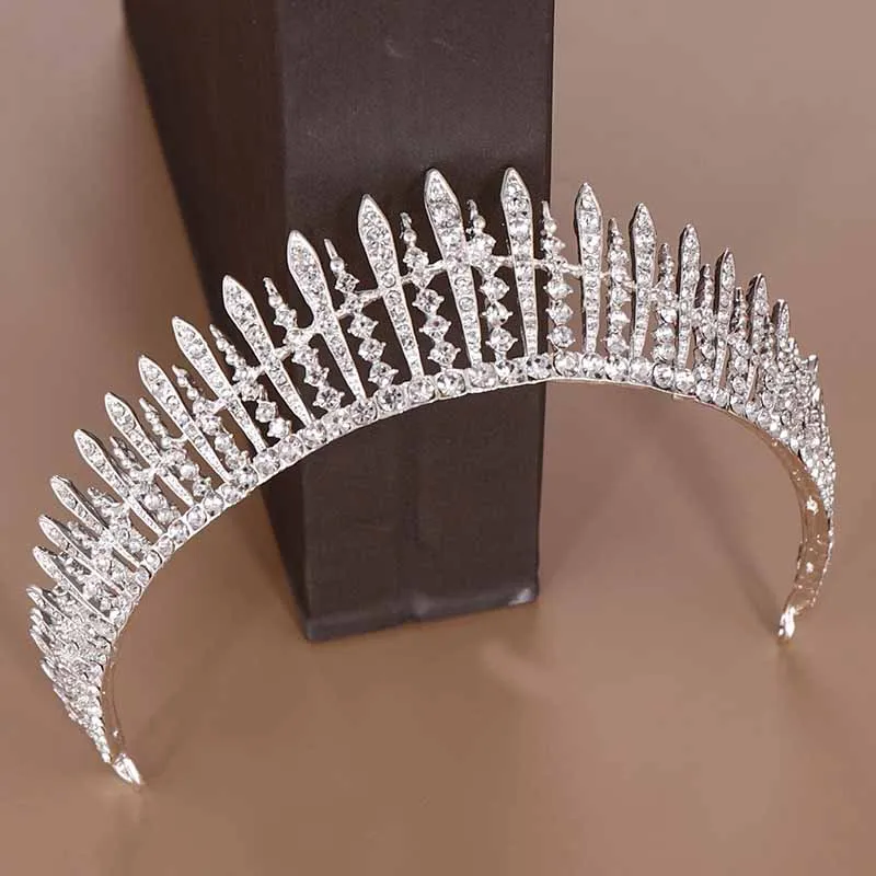 Bridal Crown Elegant Wedding Hair Accessories Sparkling Rhinestone Tiara Hair Jewelry Luxury Princess Birthday Party Hairbands view 5