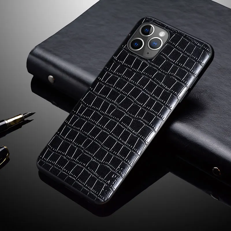 Luxury Crocodile Leather Case For iPhone 15 14 11 12 13 mini Pro SE XR XS Max X 8 Plus Back Cover for iphone 12 13 pro case