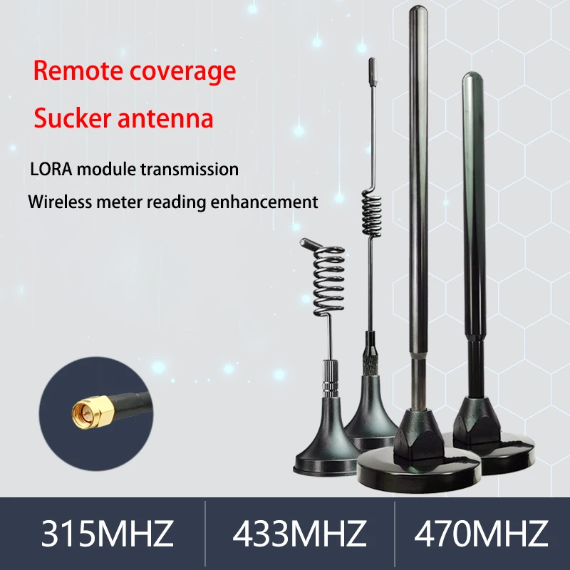 10dBi Lora Omni Antenna Magnetic 315/433/470MHz Outdoor Amplifier SMA Male Long Range Signal Enhancer for Wireless Data Receiver