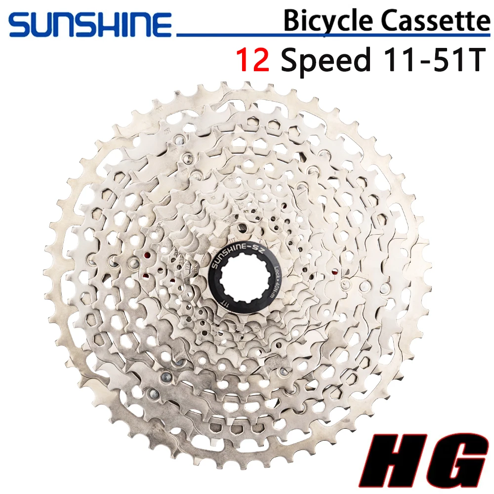 MTB Bicycle Cassette 12 Speed 11-51T HG Flywheel Mountain Bike 12S Sprocket For DEORE M6100 M7100 M8100 XTR M9100 SX NX GX XX1