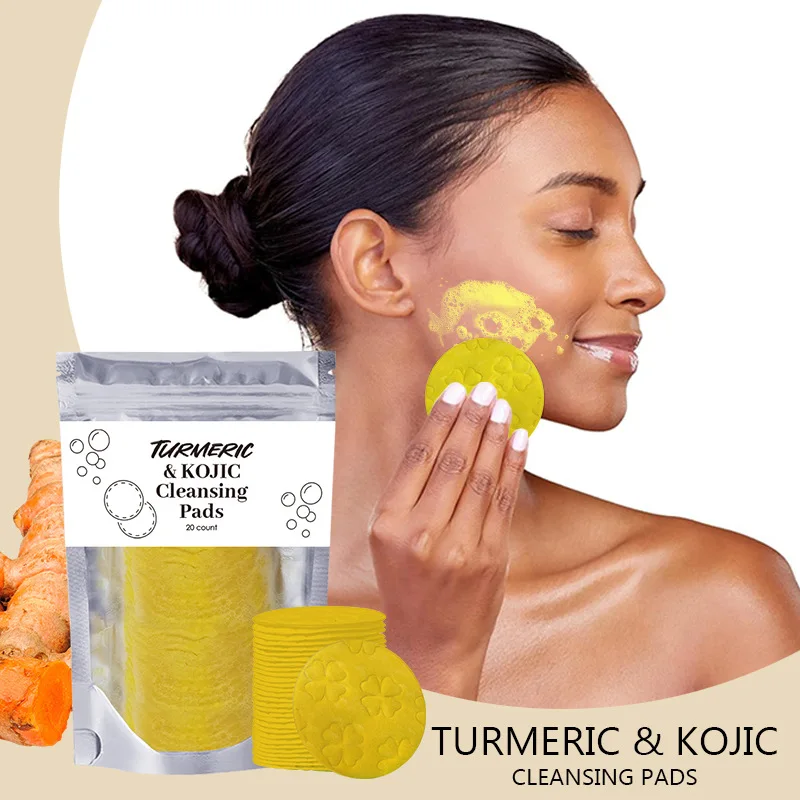 20/30/40 Piezas de Almohadillas Limpiadoras de Cúrcuma, Exfoliantes para el Cuidado Facial, Limpieza Profunda, Minimizador de Poros, Almohadillas Aclarantes para la Piel