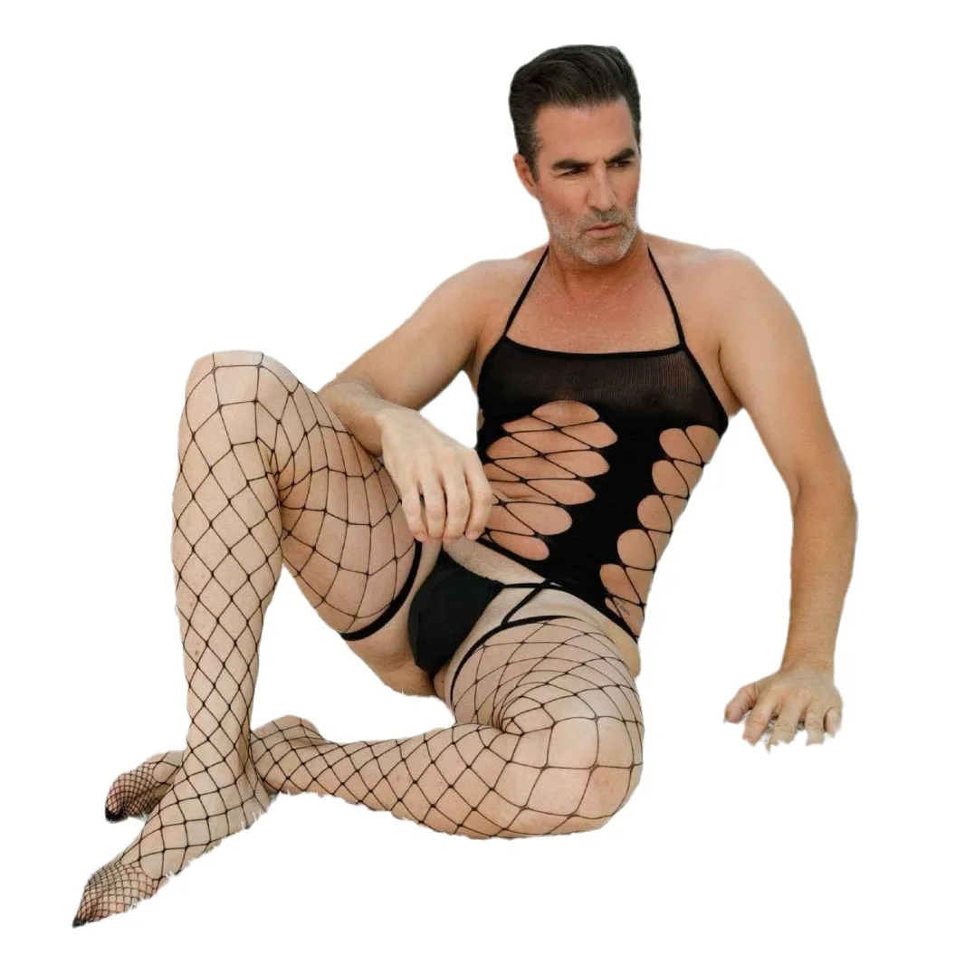 ملابس شبكية مثيرة للرجال قطعة واحدة ، عبر الحدود ، مبيعات المصنع مباشرة