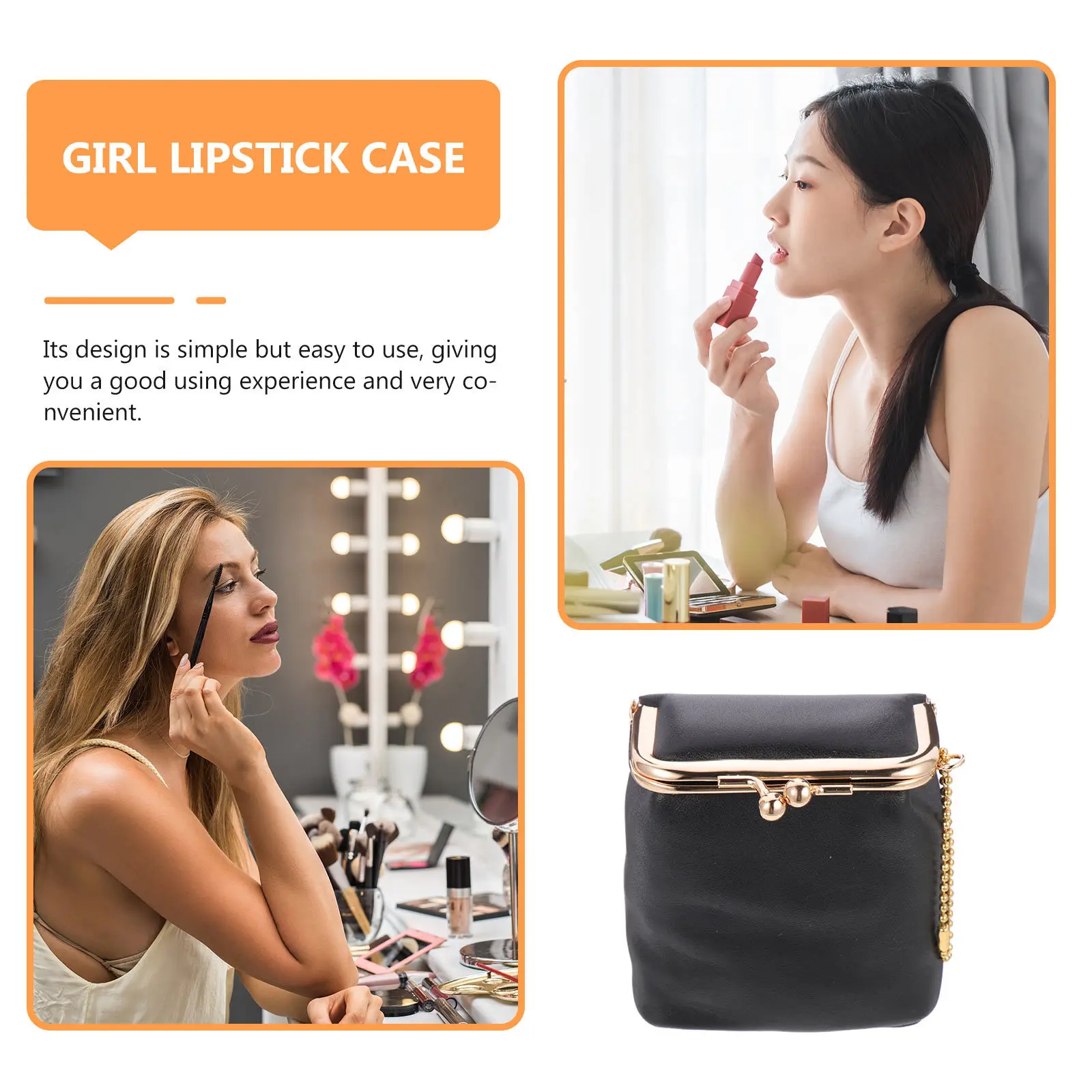 علبة أحمر الشفاه، حامل أحمر الشفاه الصغير الحساس، حامل تخزين ملمع الشفاه المحمول القابل للقفل للاستخدام في السفر في الهواء الطلق #3