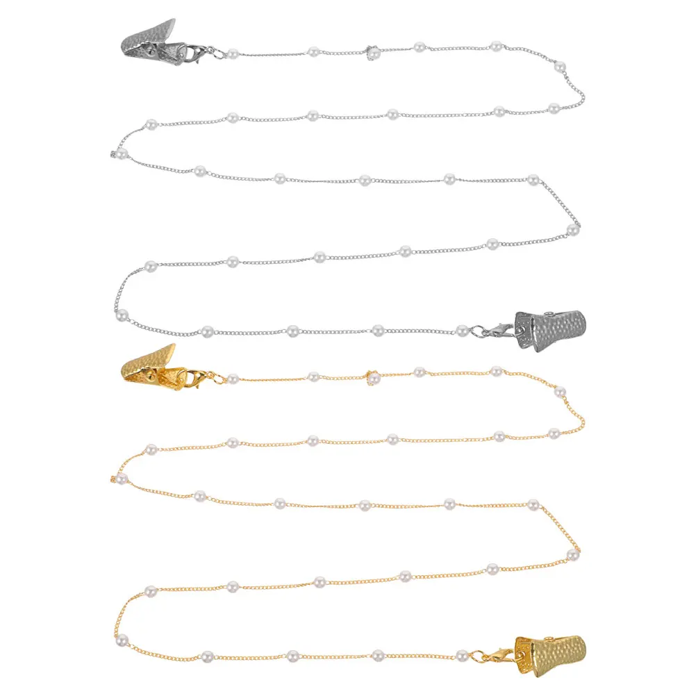 

2pcs Pearl Handmade Chain Eyeglass Lanyards Beaded Glasses Chains for Women Mask Holder Neck Strap Sunglass Accessories