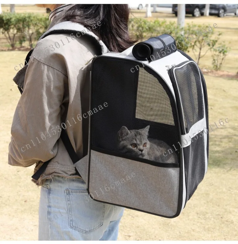 New Pet Cat Backpack Breathable Cat Strap Shoulder Bag Suitable for Small Dogs and Cats Portable Folding Backpack
