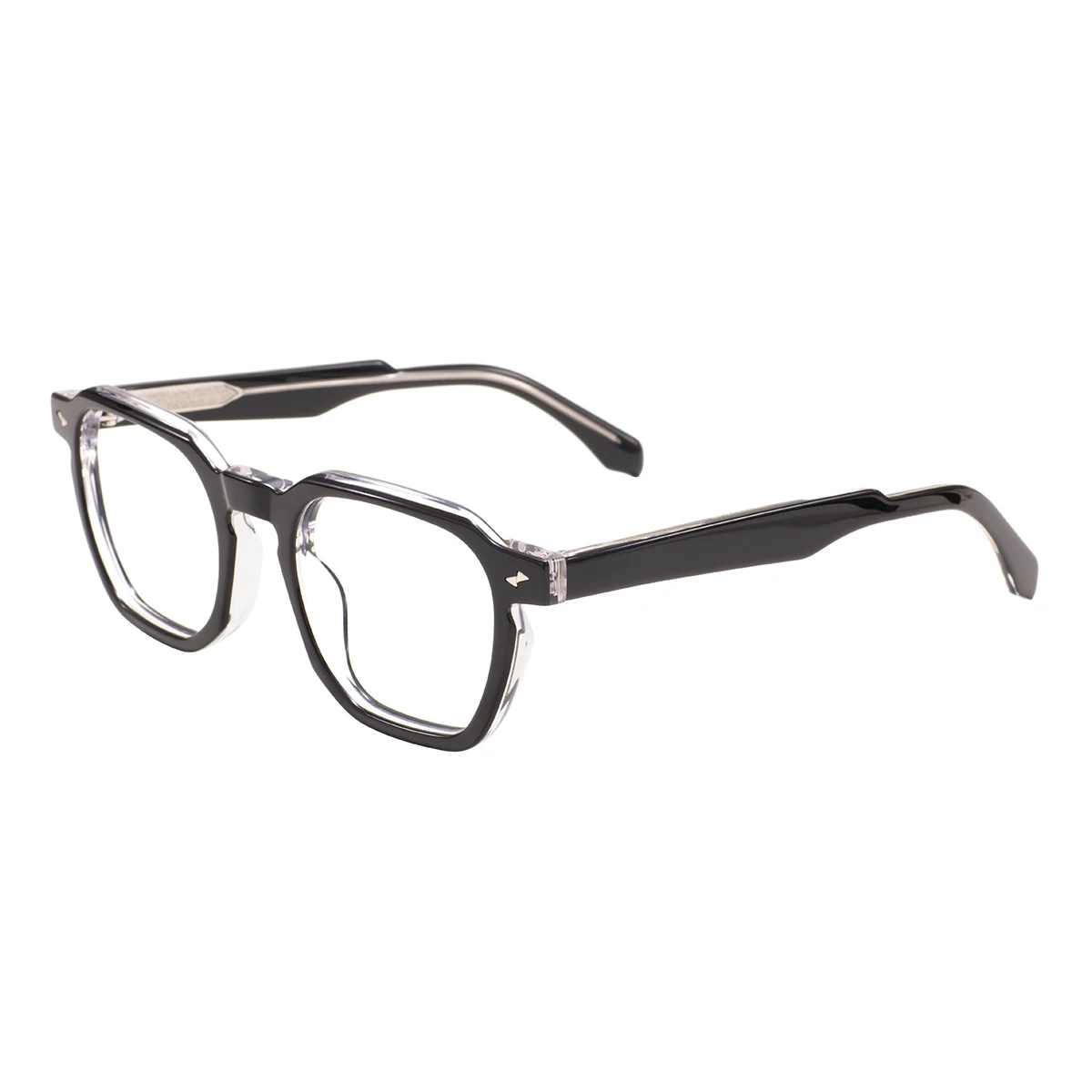 Square Colorful Full Rim Medium Transparent Men and Women Acetate Geometric Glasses Frames For Medical Optical Prescription Lens