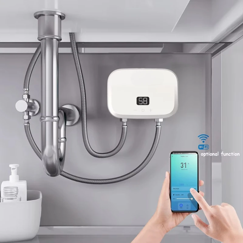 

3.5-7kW Bathroom Kitchen Under Sink Smart Instant Electric Water Heater Geyser Tankless Hot Water Heater for Shower