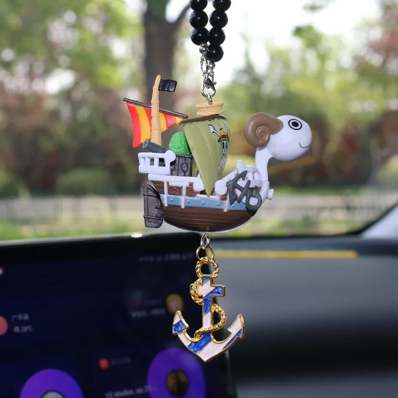 One Piece Anime Gadżet Postać na Huśtawce Model Auto Lusterko Wsteczne Zawieszka Ozdoby Urodzinowe Śliczne Zabawki Prezenty Świąteczne