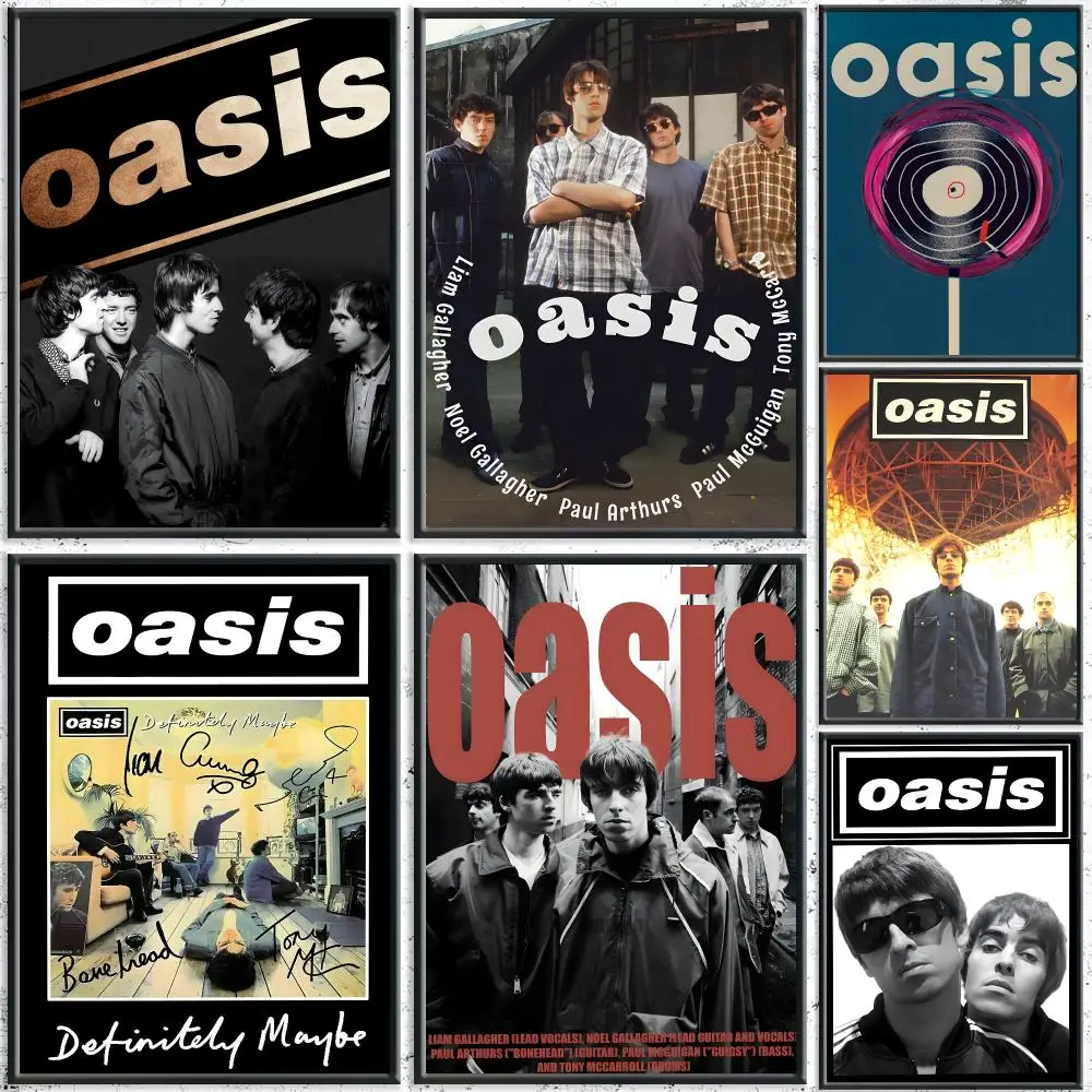 band Oasis Poster HD Waterproof Self-Adhesive Wall Art – Multi-Scene Use, Top Gift Pick