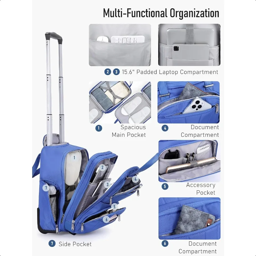 Camiseta interior Carry On Lage 16 pulgadas Softside Azul