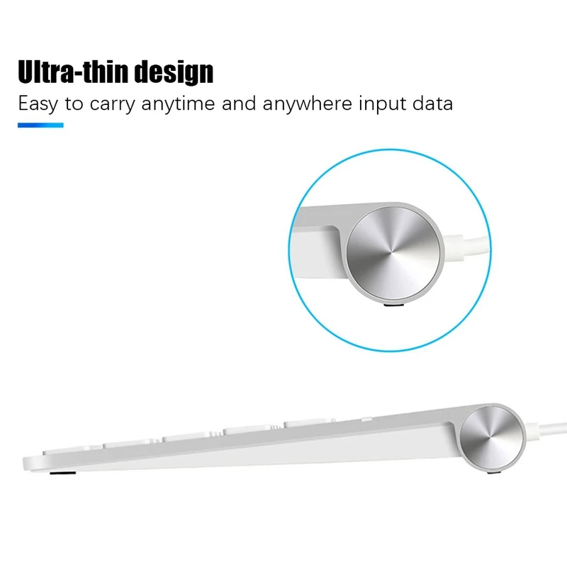 Numeric Keypad Mini Numeric Keypad Keyboard 18Keys Numeric Key Pad Numpad Number Pad with 3 Ports Usb Hub for Laptop Desktop Pc