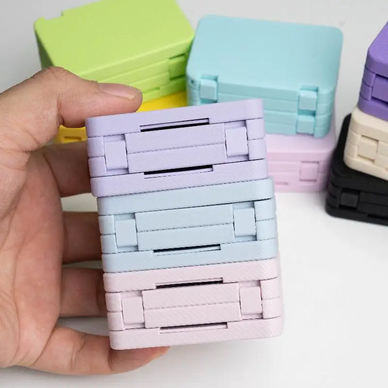 1Pcs Three-fold Multi-layer Self-organized With Baffle Empty Magnetic Force Box Magnetic Disk Packaging Boxes Combination