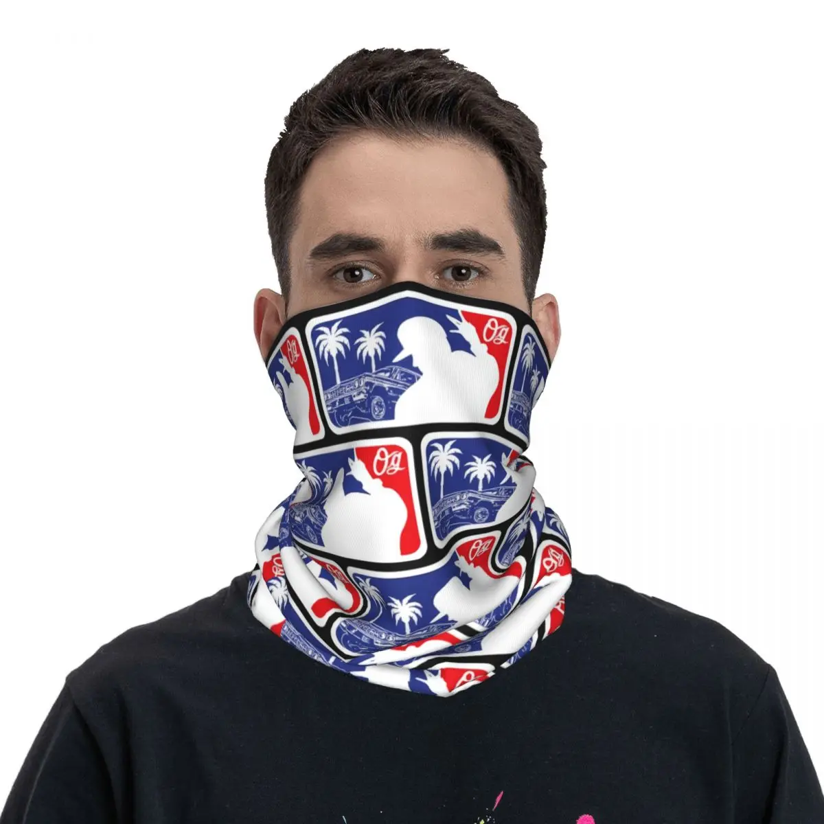 Dub Og Dou Dou en Chano Neck Gaiter وشاح قناع وجه مطبوع ، عصابة رأس دافئة للنساء ، المشي لمسافات طويلة مقاوم للرياح