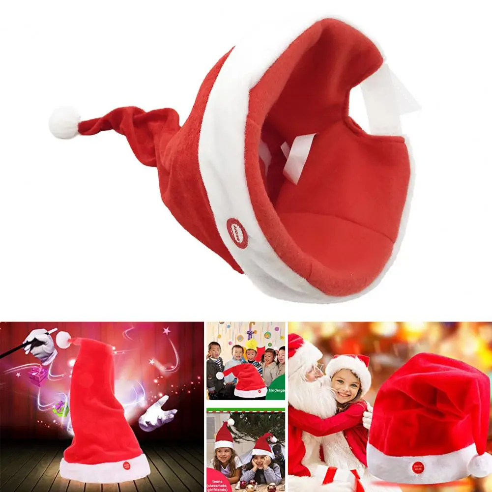 

Swing Moving Musical Santa Hat Dancing Santa Hat Battery-operated Electric Santa Hat Hilarious Shaking Dancing for Festive