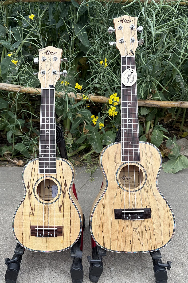 Ahornholz-Ukulele, Konzert-Ukulele, 23 Zoll, professionelles Hawaii-Ukulele-Musikinstrument für Bühnenauftritte und Übungen – Detail 1