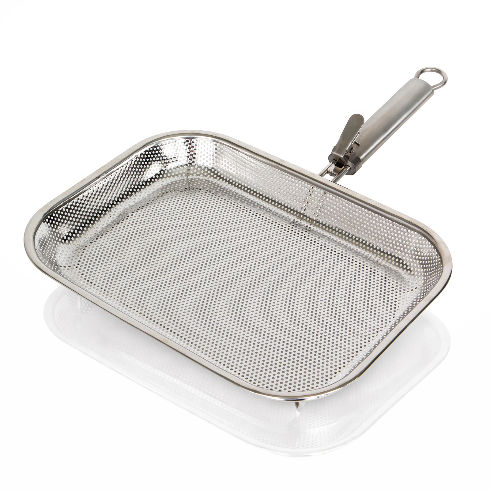 

tastyWay Square Perforated Barbecue Plate Basket Tool Stainless Steel Grill Pan Tray Plate Grilling Household Baking Outdoor Bar