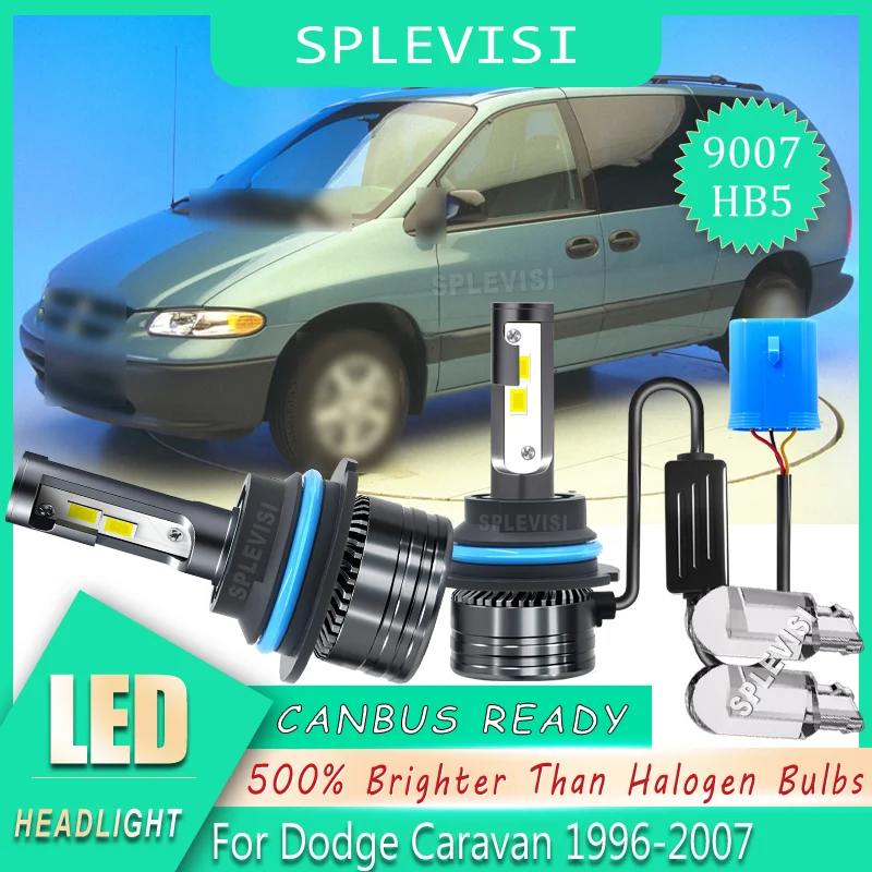 

Простая установка, водонепроницаемая, IP67, прозрачный луч 9007, светодиодная фара для Dodge Caravan 1996 1997 1998 1999 2000 2001 2002 2003-2007