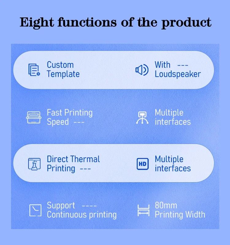 N160II Online Thermal Receipt Printer USB LAN 80mm auto cutter Office Business Thermal Printer