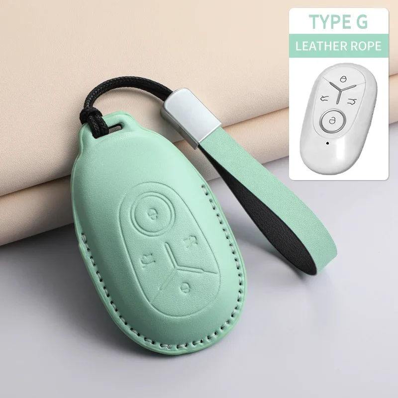 PU Leather Car Remote Key Case Cover Shell For Geely EX2 Proton EMA$ 5 2025 2026 Car Key Case Cover Car Accessories