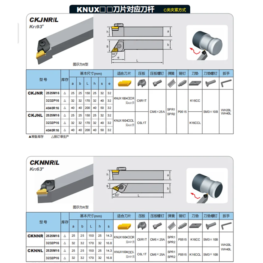 CKJNR2525M16/CKJNL2525M16/CKNNR2525M16/CKNNL2525M16 ZCC.CT External Turning Tool Cutter Bar For KNUX1604R/L 1PCS/BOX