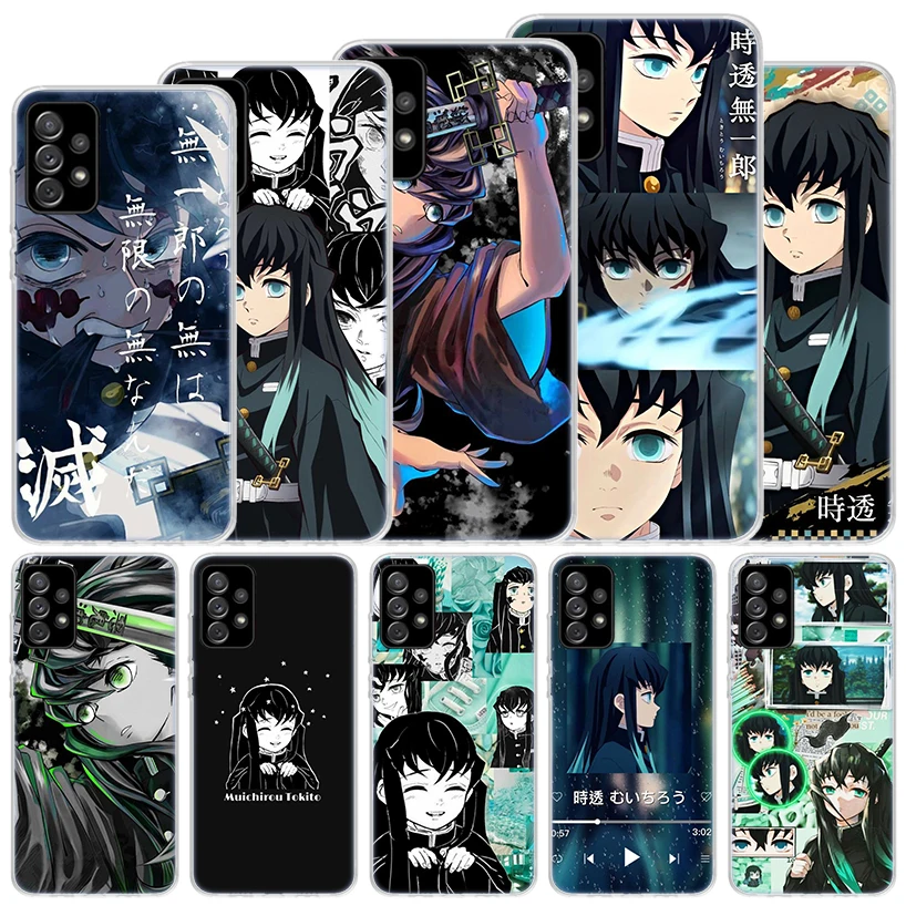 Demon Slayer Tokitou Muichirou Soft Case For Samsung Galaxy A51 A71 A50 A70 A21S Phone Cover A30 A20E A10 A31 A41 A6 A7 A8 A9 Sh