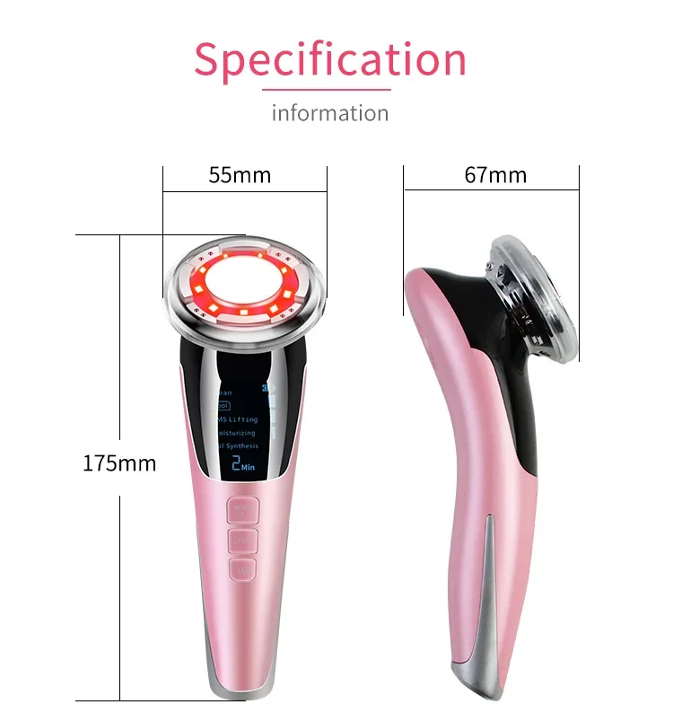 Heimgebrauch Handheld Vibration Face Neck Lift Gerät Gesichts massage gerät heißes kaltes Schönheits instrument