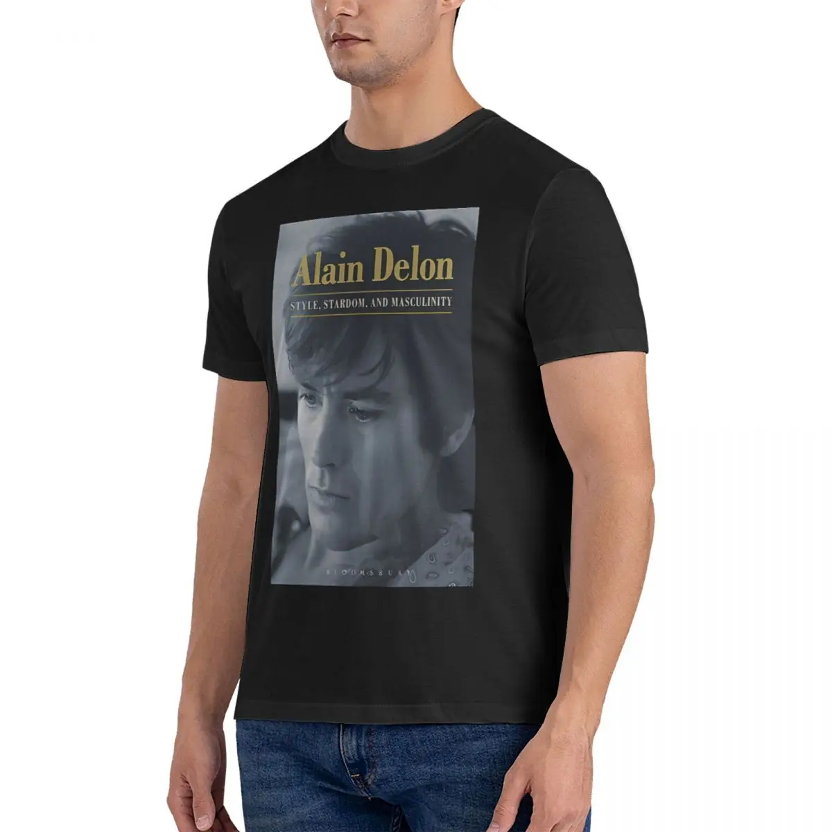 Great Actor T Shirts Men's Cotton Funny T-Shirt Round Collar alain delon Tees Short Sleeve Clothes Gift Idea