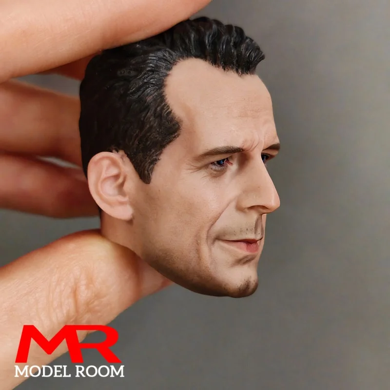 1/6ブルースウィリスカービング負傷ver。男性の頭の彫刻,12インチ,アクションフィギュア