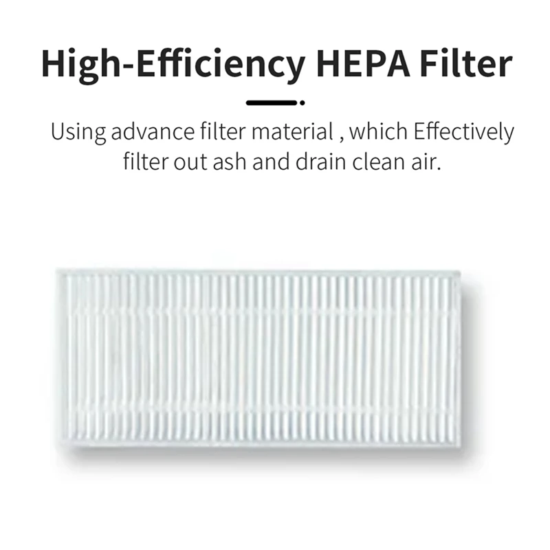 2X комплект аксессуаров для робота-пылесоса ABIR R30, моющаяся основная боковая щетка, тканевый фильтр, запасные части