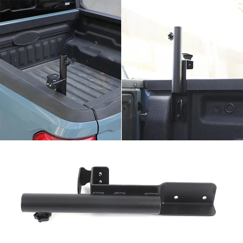 Carbon Steel Black For Ford Maverick 2022+ Car Trunk Rear Tailgate Antenna Bracket Base exterior modification accessories