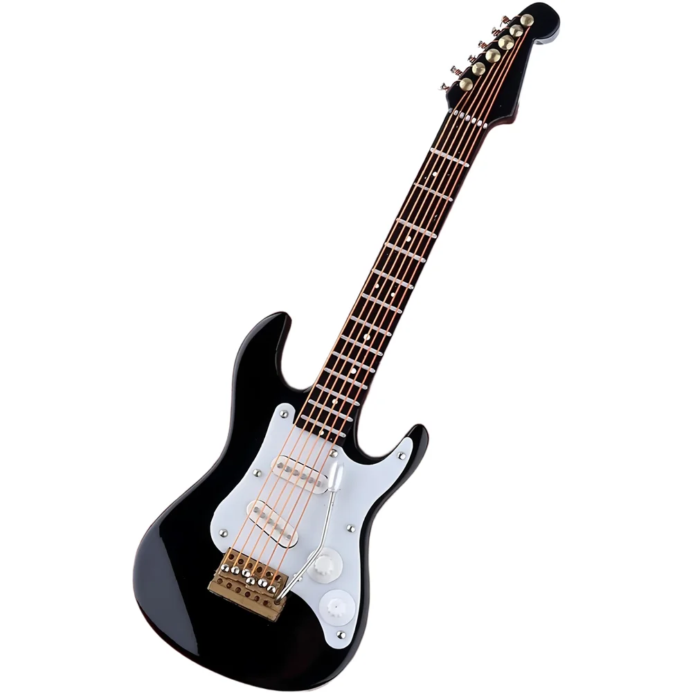 Non Playable Instrument Miniature Electric Guitar Realistic Guitar Replica Miniature Guitar Detailed Wooden Craft