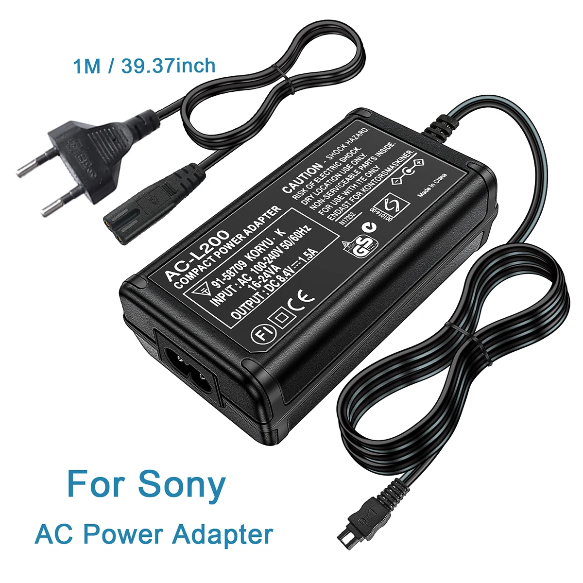 AC-L200 AC-L25 100V-240V AC Power Adapter Camcorder Charger 8.4V 1.5-1.7A fast charging adaptor for Sony AC-L200 L25B Camera