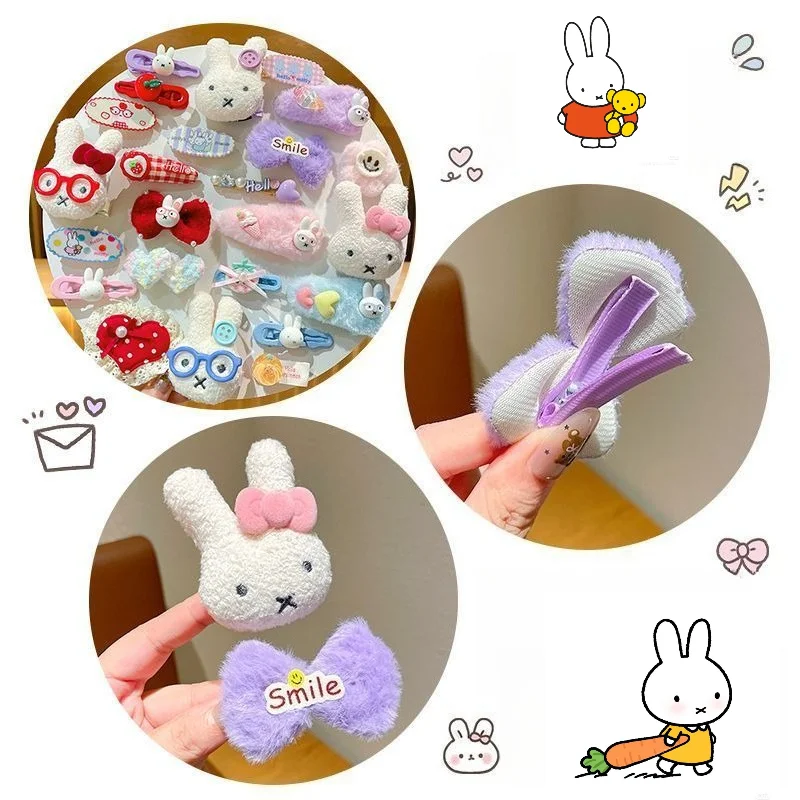 

10PCS Miffy Rabbit Cute Hair Clip Gift Cartoon Little Rabbit Hair Clip Hair Accessories
