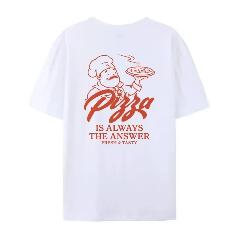 Frauen Retro-Stil Pizza lustige T-Shirts niedlichen Feins chm ecker Pizza Liebhaber T-Shirt Sommer Mode Vintage Streetwear Tops T-Shirt Unisex Kleidung – Detail 2
