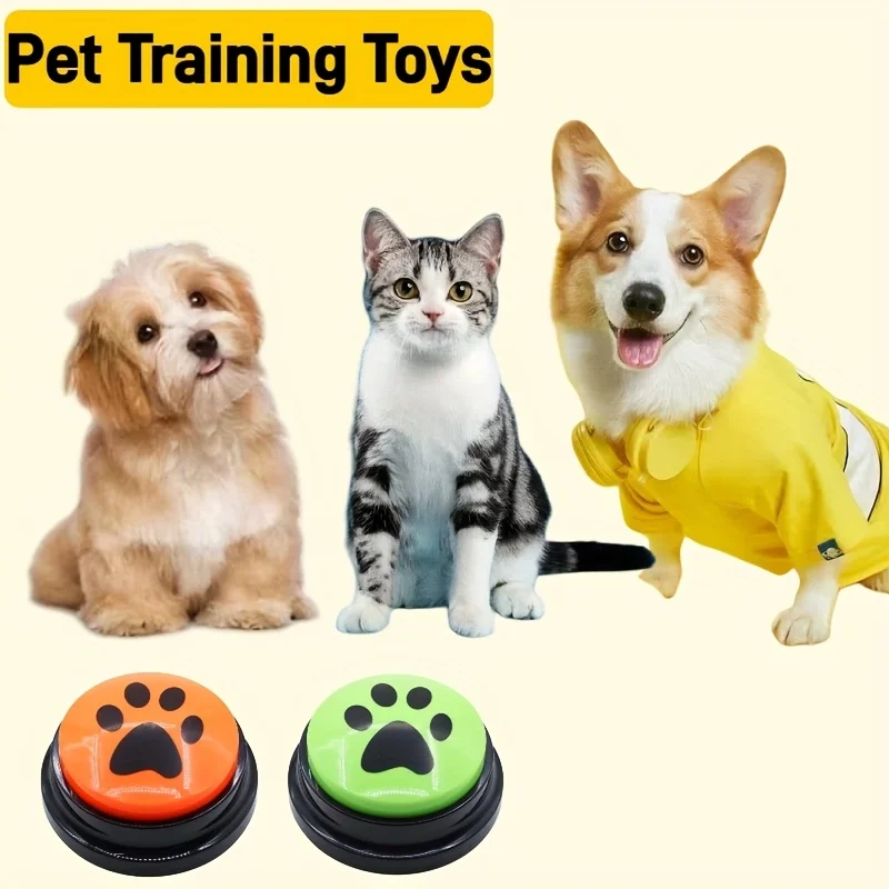 Recordable Pet Talking Buttons Dog Communication Training Toy Set Funny Interactive Speak Sound Buzzer for Puppy Cats