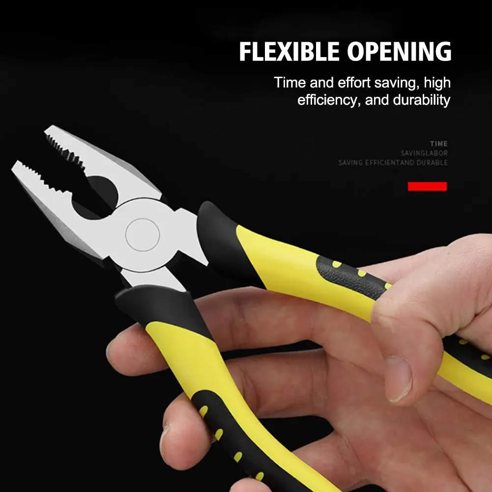 6 Inches Wire Pliers Sharp Large Opening Stripping Pliers Industrial Grade Labor-saving Household Electrician Pliers