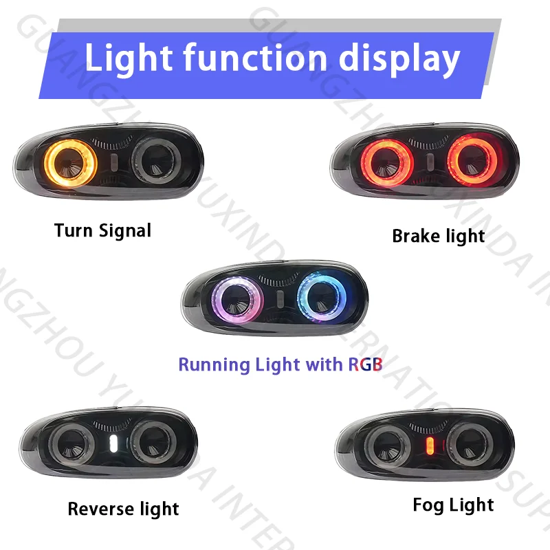 عالية الجودة السيارات LED الضوء الخلفي مناسبة لمازدا MX-5 NC 2005-2015 RGB أضواء خلفية سيارة النهار تشغيل ضوء 05-15