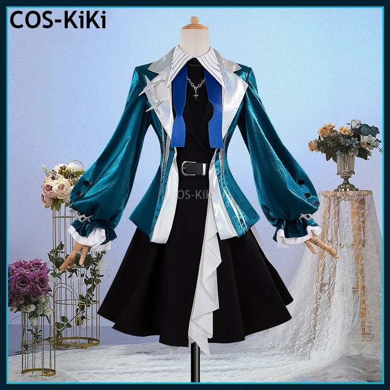 

COS-KiKi Arknights Mai Zhe Lun AMBIENCE SYNESTHESIA Game Suit Elegant Dress Uniform Cosplay Costume Halloween Party Outfit