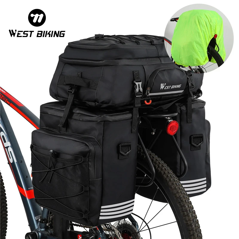 

WEST BIKING Multifunctional Bike Bag 48L Large Capacity Bicycle Bag Waterproof MTB Mountain Bike Rear Seat Trunk Bags Backpack