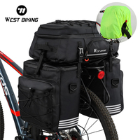 WEST BIKING Multifunctional Bike Bag 48L Large Capacity Bicycle Bag Waterproof MTB Mountain Bike Rear Seat Trunk Bags Backpack