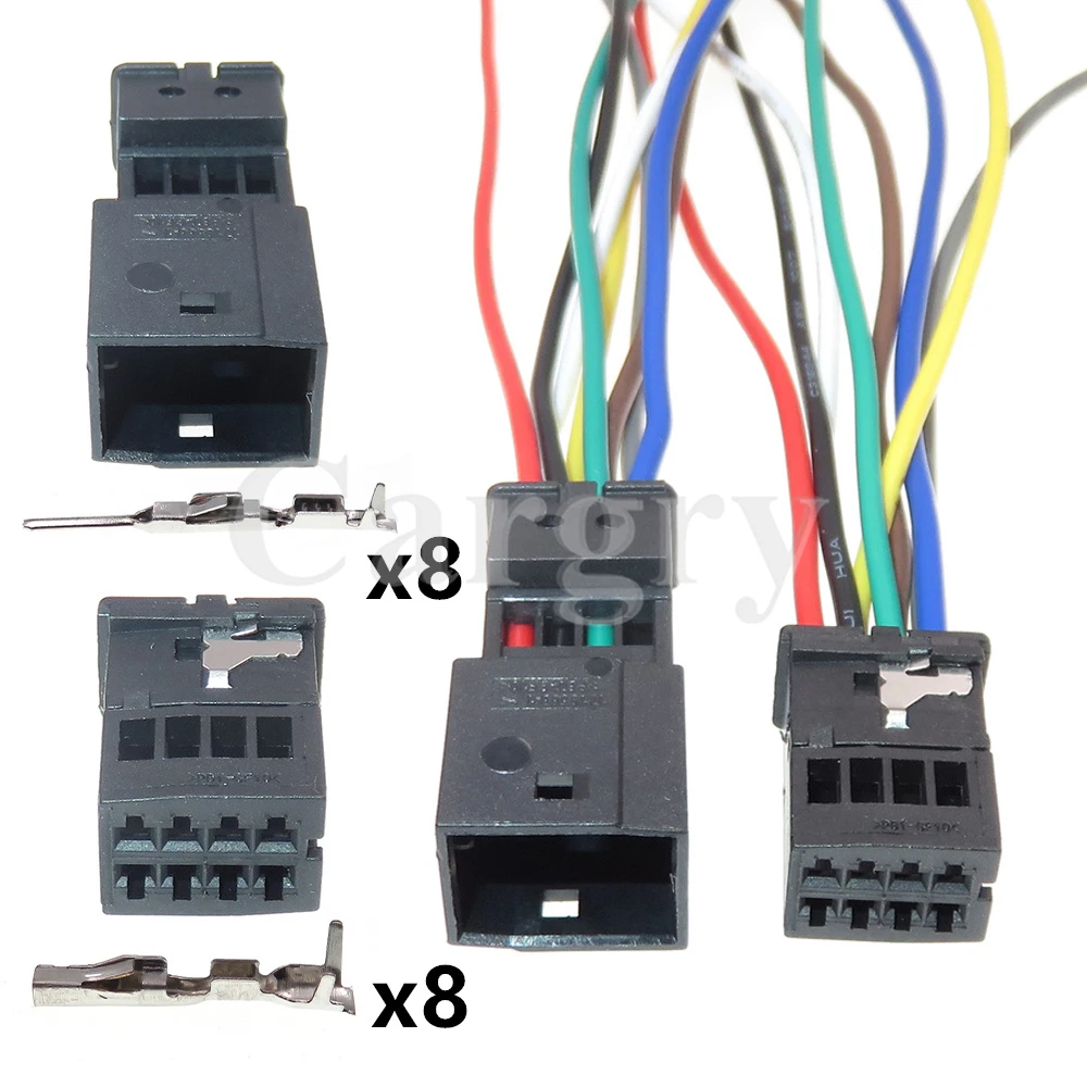 Conjunto de conectores de modificación de coche, 8P, 8K0971834, 8K0971833, toma de cableado sin sellado automático, 1719566, 1, 1719564