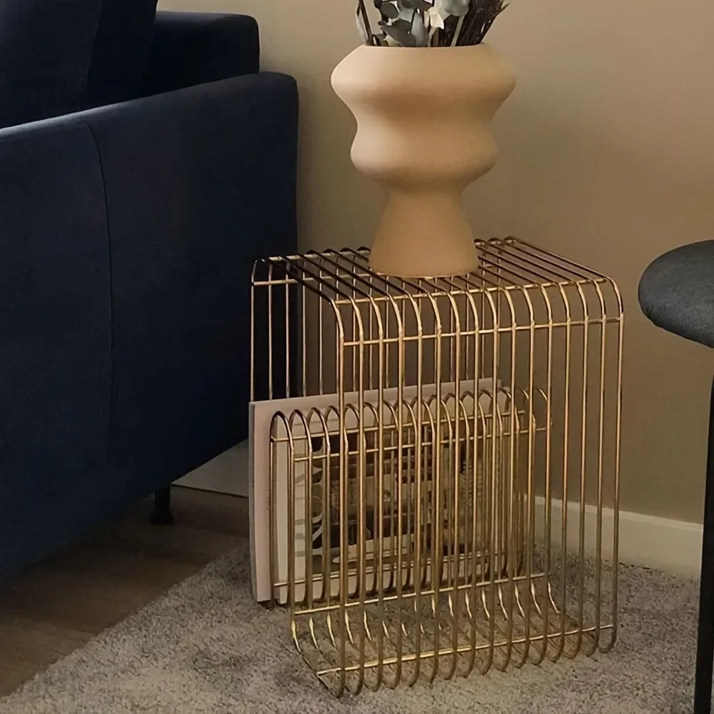 

Modern Metal Side Table Sturdy Minimalist End Table Or Bedside Table No Assembly Needed