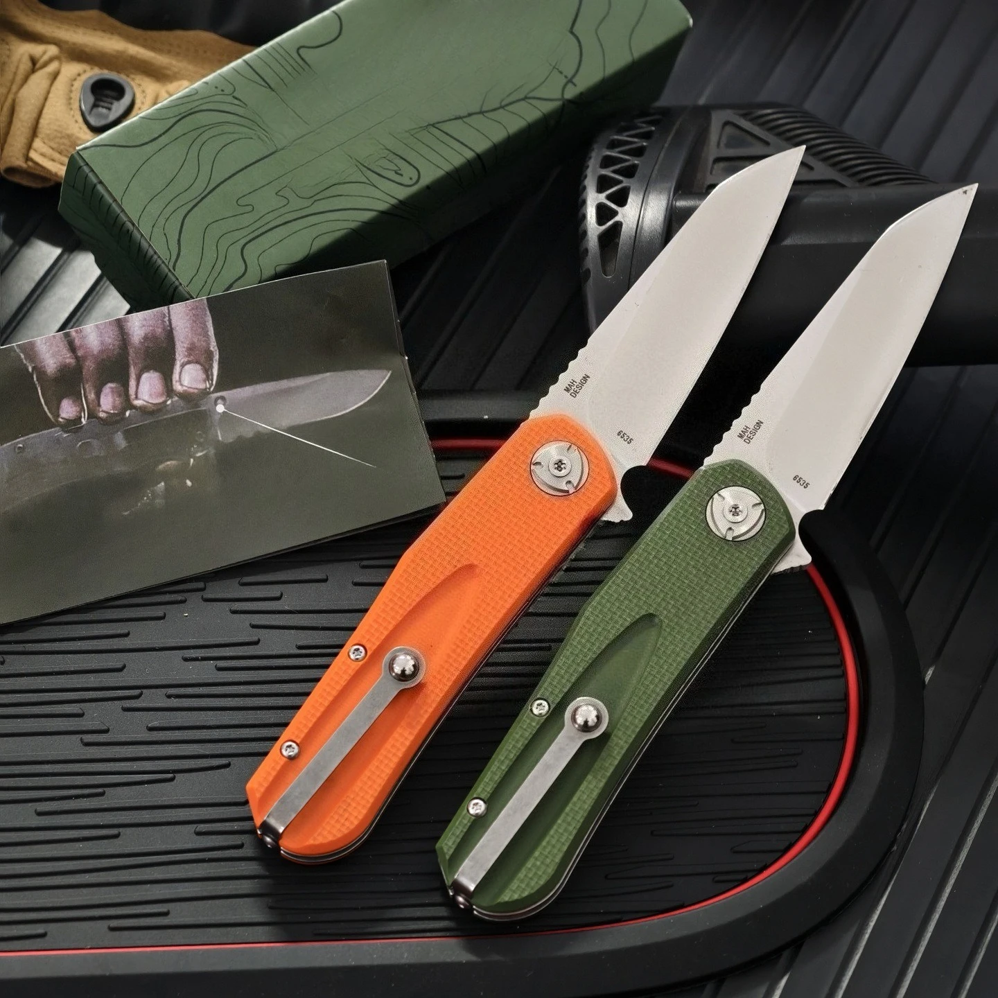 

6535 Wilderness Adventure Survival Кемпинг Универсальный карманный нож высокой твердости 8Cr13Mov Открытый складной лезвие G10 Ручка EDC Инструмент