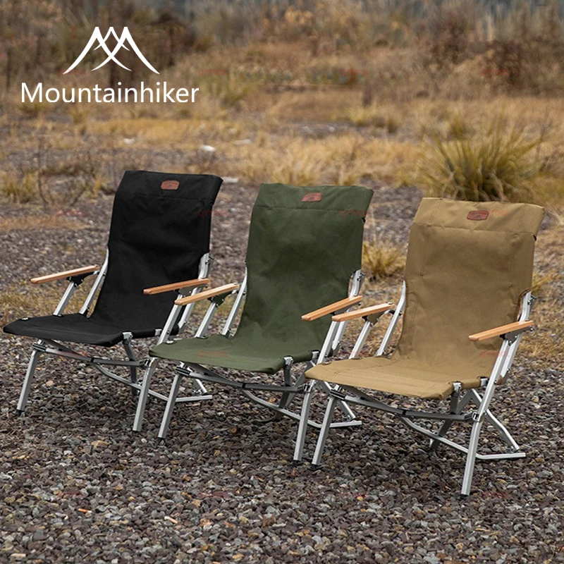

Mountainhiker Outdoor Foldable Fishing Chair Folding Chair with Backrest for Bbq Leisure Armchair Beach Chair Camping Equipment