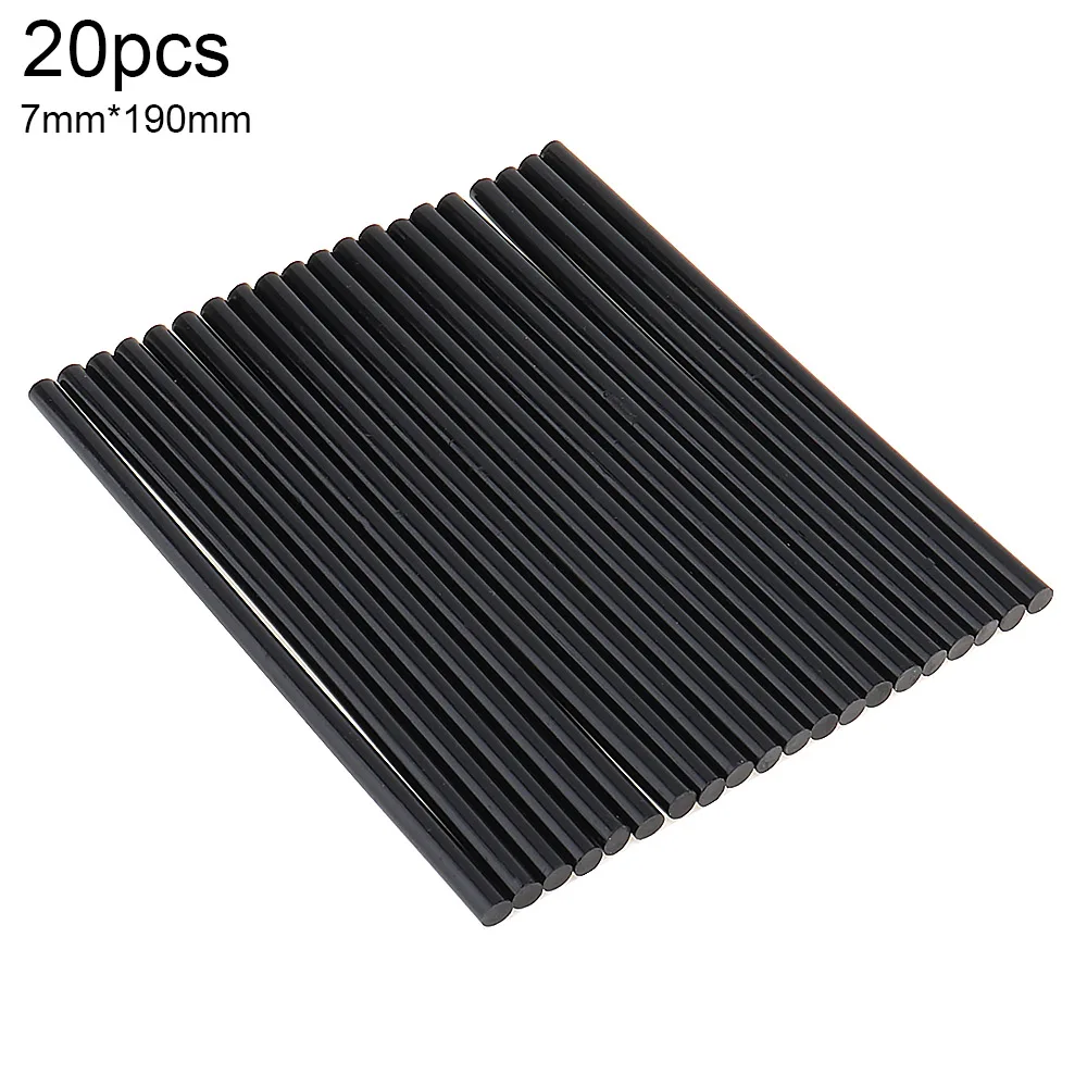 20pcs Black 7 mm x 190 mm Hot Glue Sticks for DIY Craft / Decoration / Repairing Tools , Multipurpose Glue Sticks