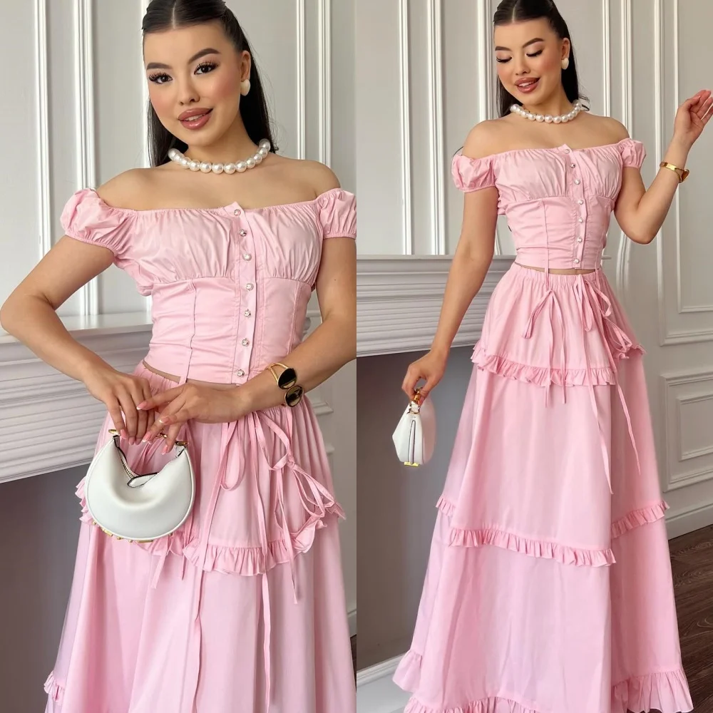 

Customized Elegant Off the Shoulder Sleeveless Evening Dress High Quality Jersey Prom Dresses Delicate Bespoke Occasion Gowns